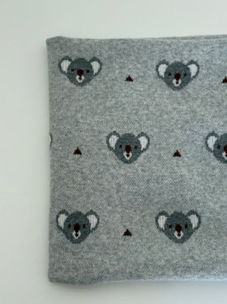 Grey Koala Cotton Blanket