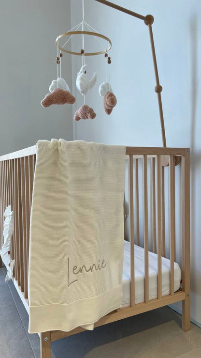 Pearl Cotton Knitted Baby Blanket