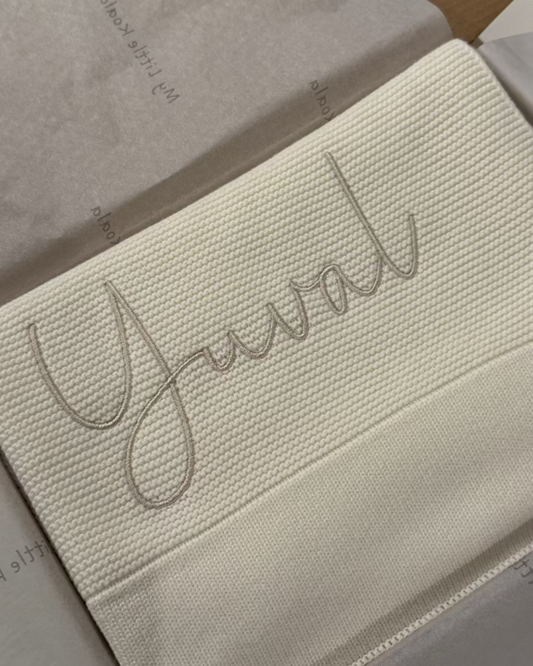 Pearl Cotton Knitted Baby Blanket